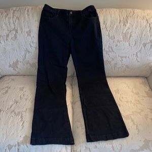 Chico’s Platinum Trouser Dark Wash Jeans Stretch Pockets Size 4 Small